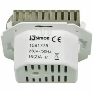 Терморегулятор Simon 1591775-030 белый - вид сзади