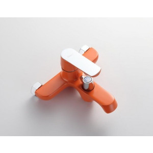 Смеситель Frap F3232 оранжевый/хром однозахватная