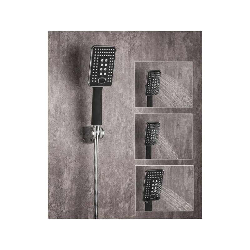 Смеситель Frap F3257 черный/хром душ