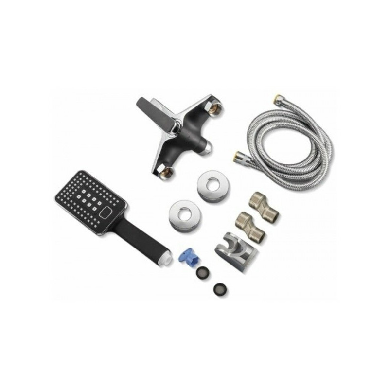 Смеситель Frap F3257 черный/хром комплект