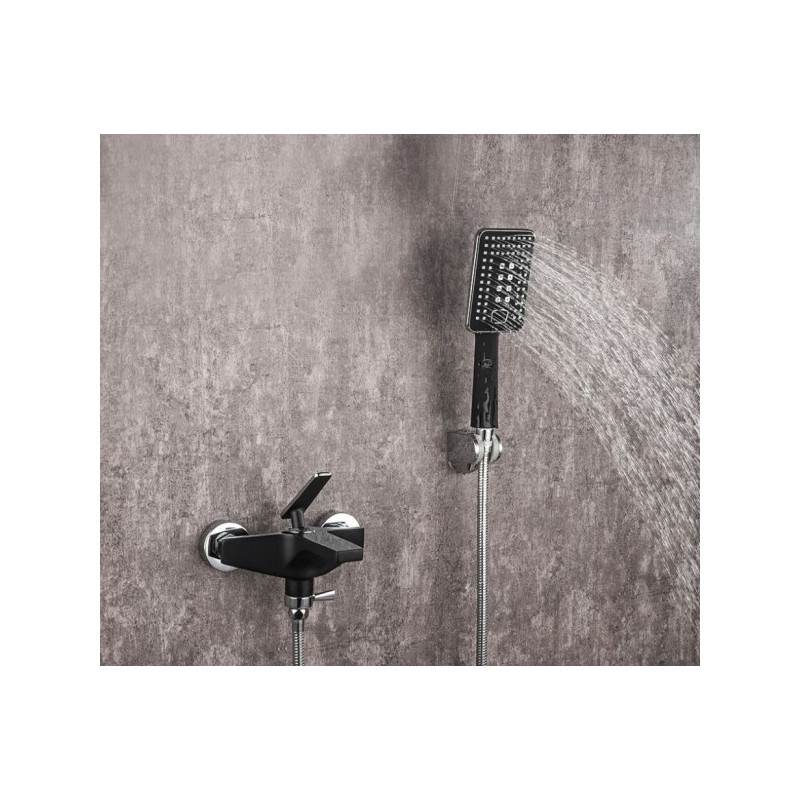 Смеситель Frap F3257 черный/хром на стене