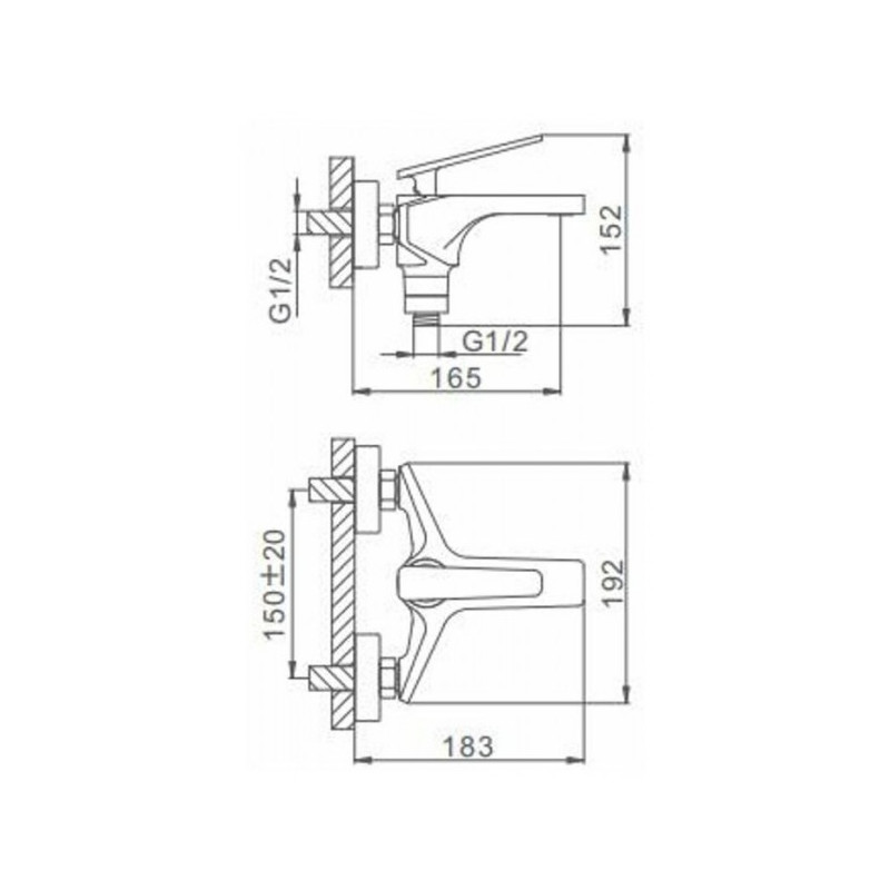 Смеситель Frap F3257 черный/хром размеры