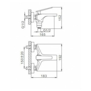 Смеситель Frap F3258 белый/хром размеры