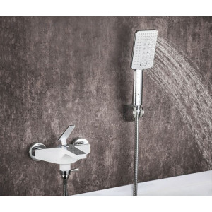 Смеситель Frap F3258 белый/хром на стене