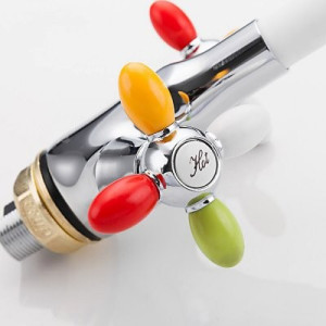 Вентили смесителя Frud R44127-8 хром/белый/разноцветный