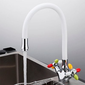 Смеситель на кухонной мойке Frud R44127-8 хром/белый/разноцветный