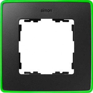 Рамка Simon 82 Detail 8201610-260 графит/зеленый