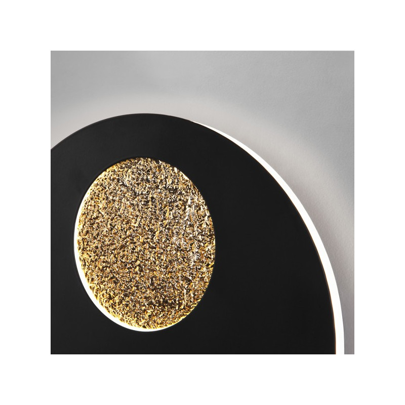 Настенный светильник Евросвет Areola 40150/1 черный/золото вид спереди