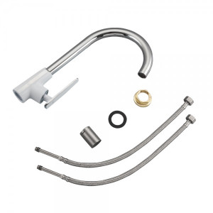 Смеситель Frap F4058 белый/хром комплект