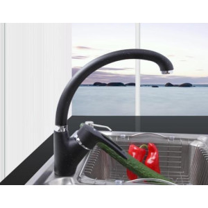 Смеситель Frap F4166-7 черный на мойке