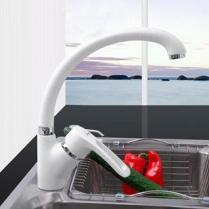 Смеситель Frap F4166-8 белый на мойке