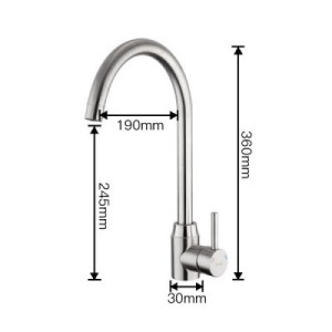 Смеситель Frap F41899-2 сатин размеры