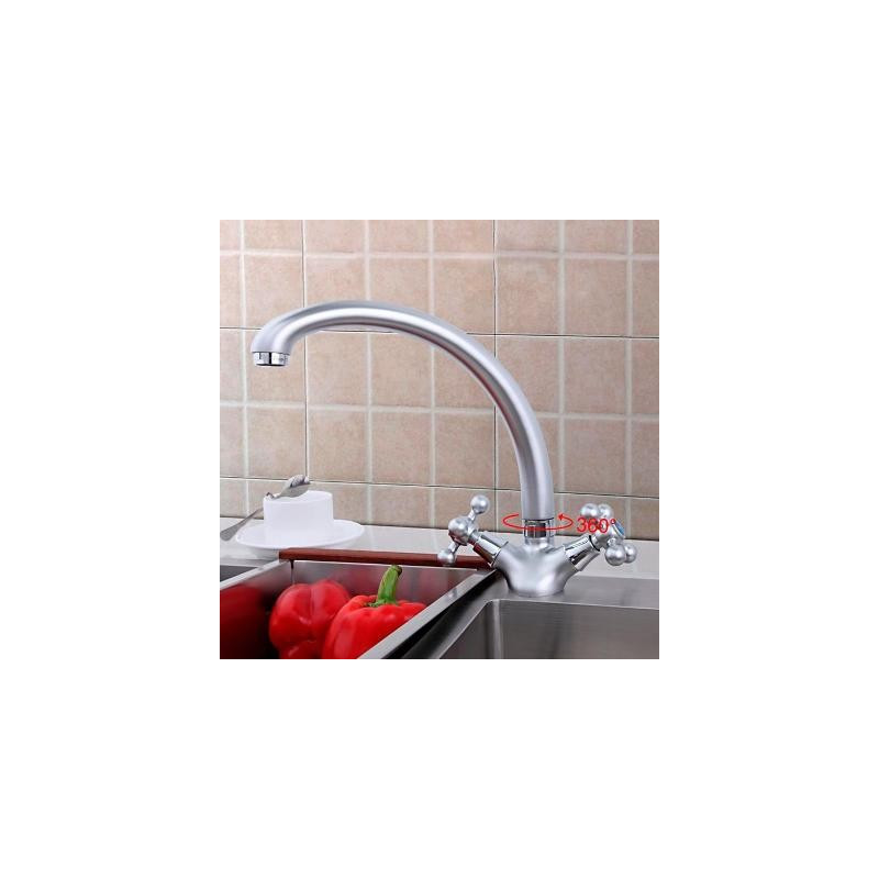 Смеситель Frap F4219-1 матовый хром на мойке