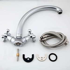 Смеситель Frap F4219-1 матовый хром комплект