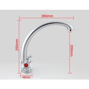 Смеситель Frap F4219-1 матовый хром размеры