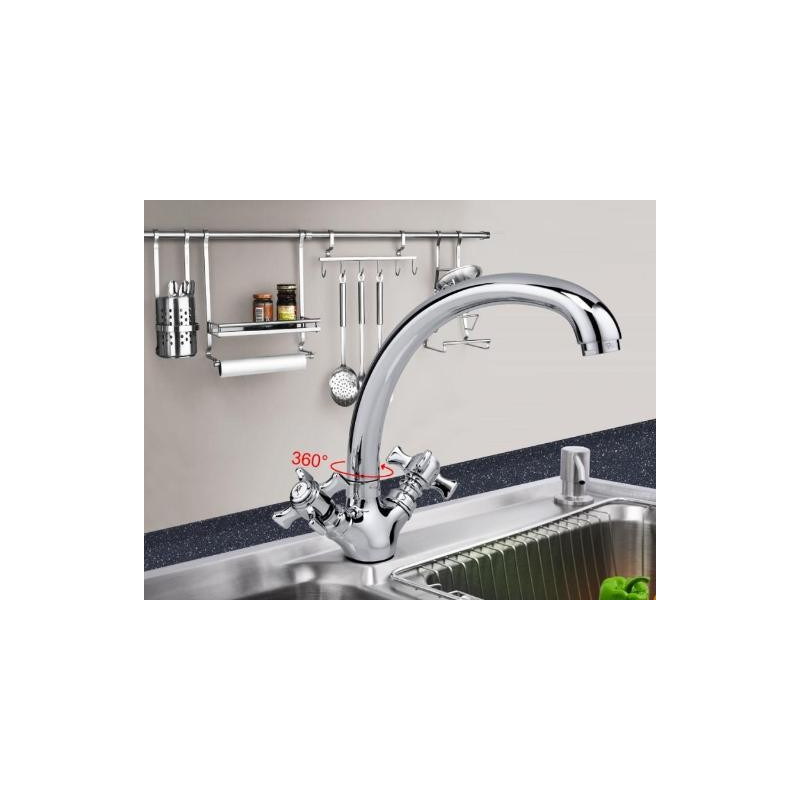 Смеситель Frap F4224 хром на мойке