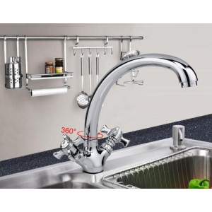 Смеситель Frap F4224 хром на мойке