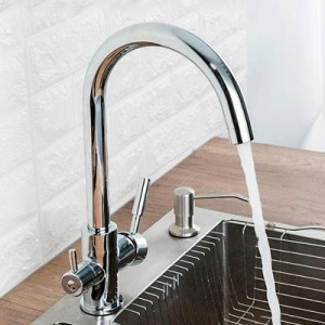 Смеситель Frap F4352 хром на мойке