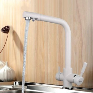 Смеситель Frap F4352-8 белый на мойку