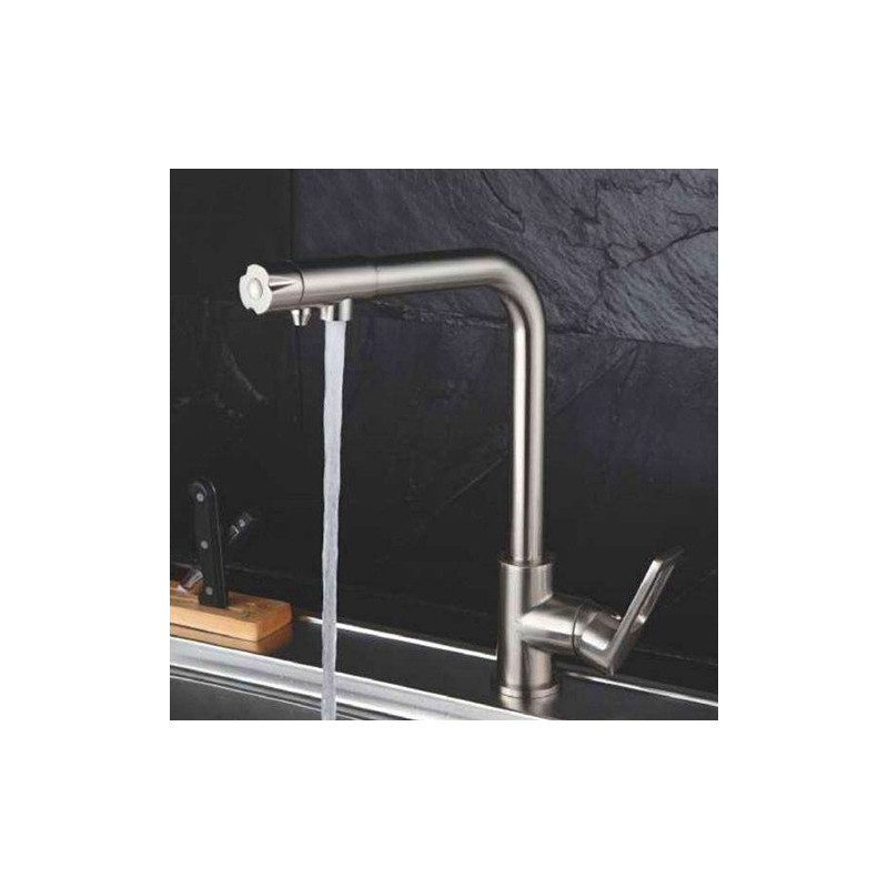 Смеситель Frap F4372-5 сатин на мойке