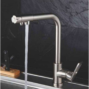 Смеситель Frap F4372-5 сатин на мойке