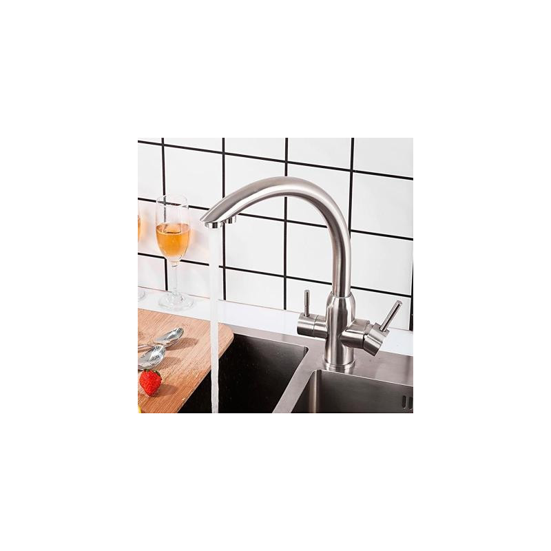 Смеситель Frap F43899 сатин на мойке