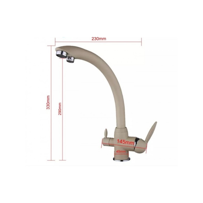 Смеситель Frap F4399-20 бежевый размеры