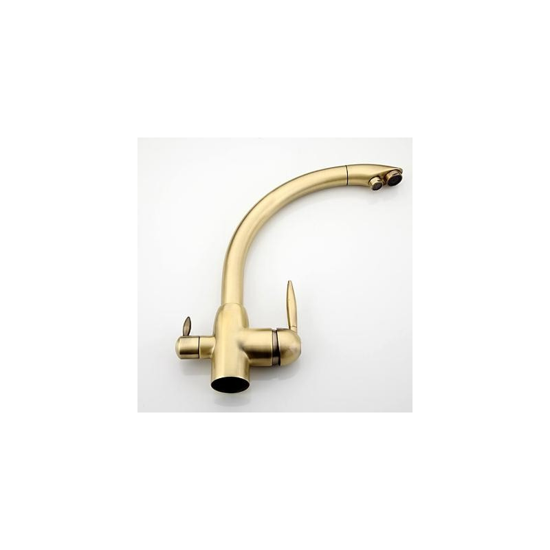 Смеситель Frap F4399-4 бронзовый сбоку