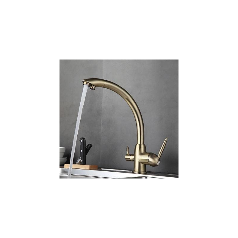 Смеситель Frap F4399-4 бронзовый на мойку