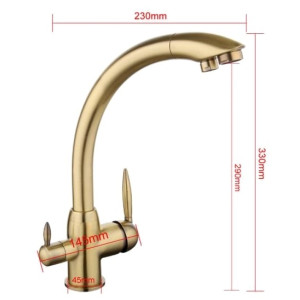 Смеситель Frap F4399-4 бронзовый размеры