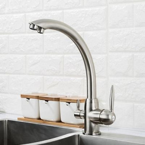 Смеситель Frap F4399-5 сатин на мойку