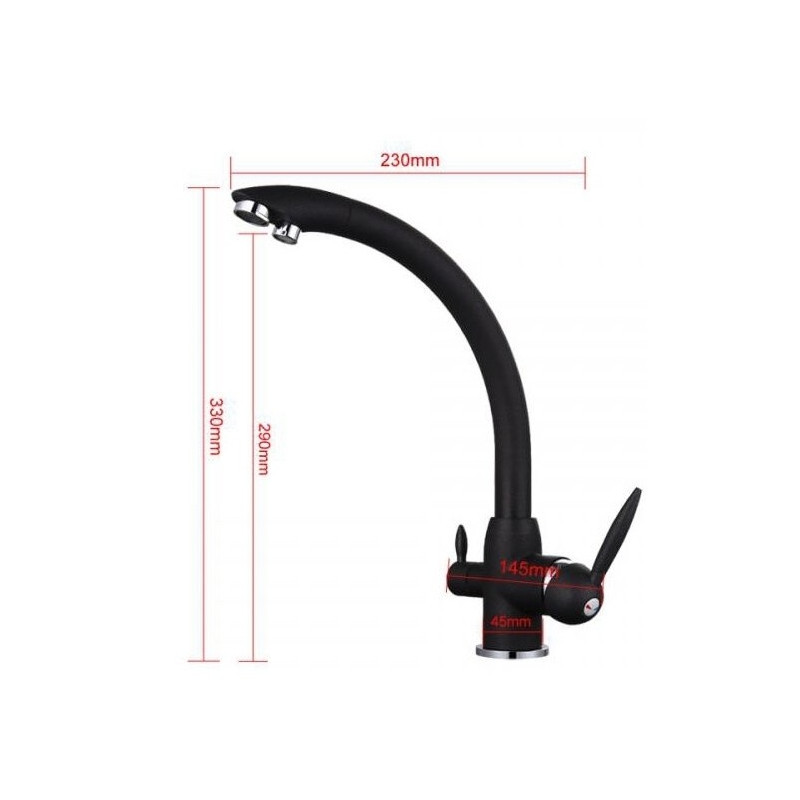 Смеситель Frap F4399-7 черный размеры