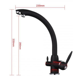 Смеситель Frap F4399-7 черный размеры