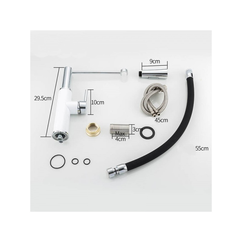 Смеситель Frap F4452-8 черный/белый комплект