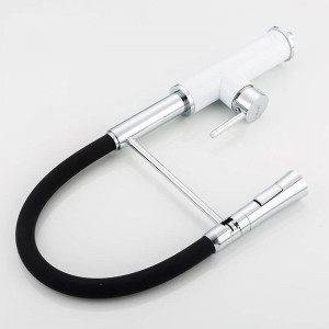 Смеситель Frap F4452-8 черный/белый сбоку