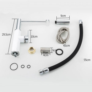 Смеситель Frap F4452-8 черный/белый комплект