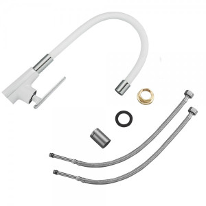 Смеситель Frap F4458 белый/хром к