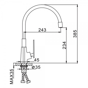 Смеситель Frap F4458 белый/хром размеры