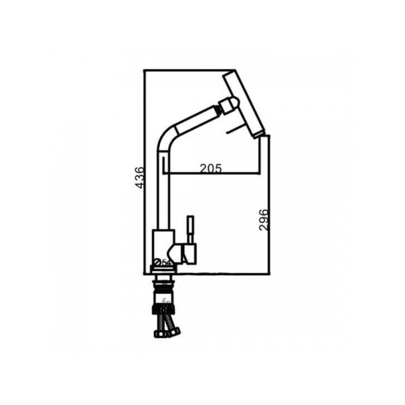 Смеситель Frap F44899 сатин размеры
