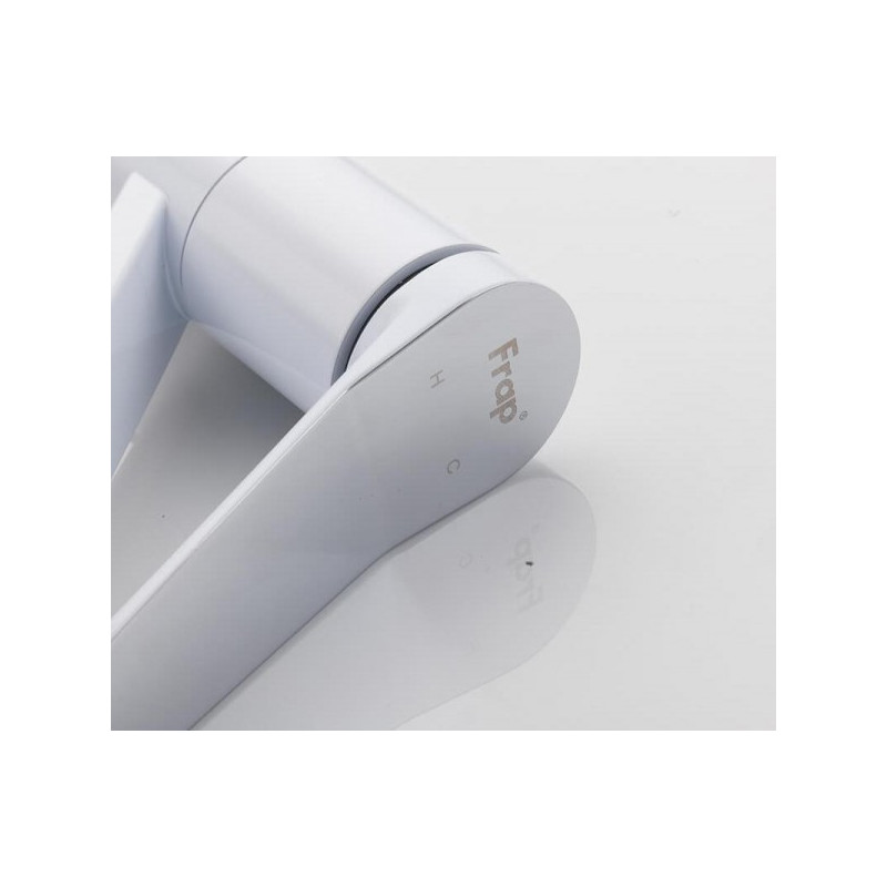 Смеситель Frap F4545 белый/хром захват