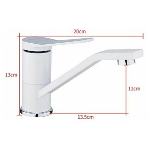 Смеситель Frap F4545 белый/хром размеры