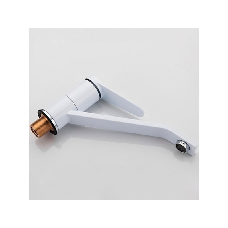 Смеситель Frap F4945 белый/хром на гайку