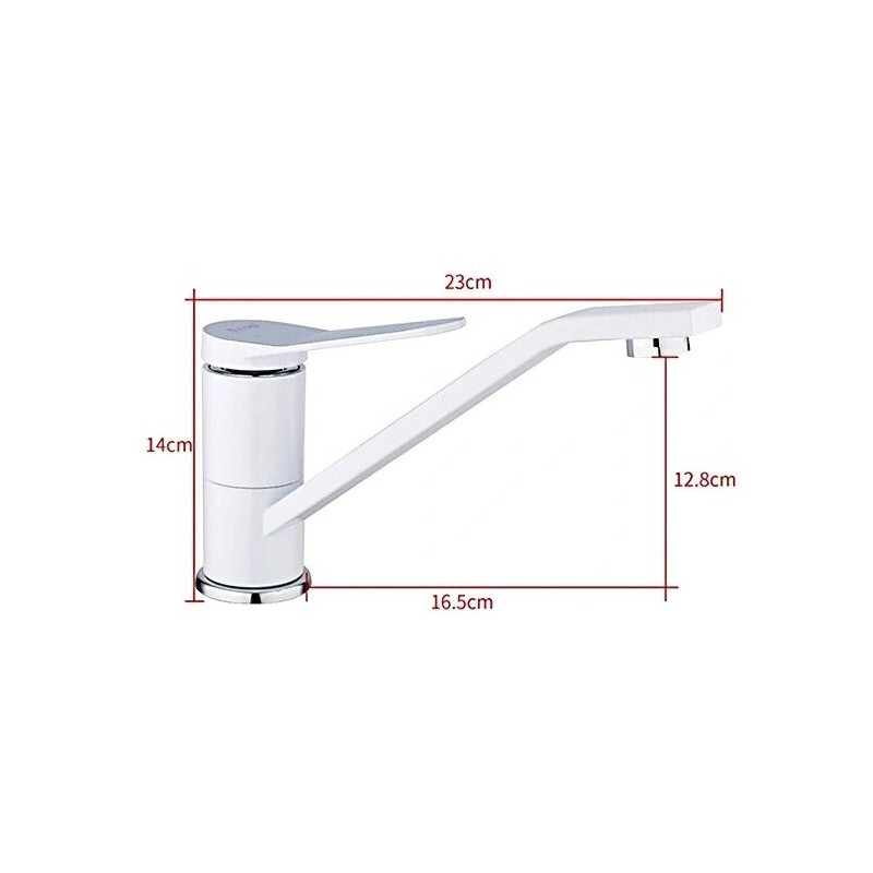 Смеситель Frap F4945 белый/хром размеры