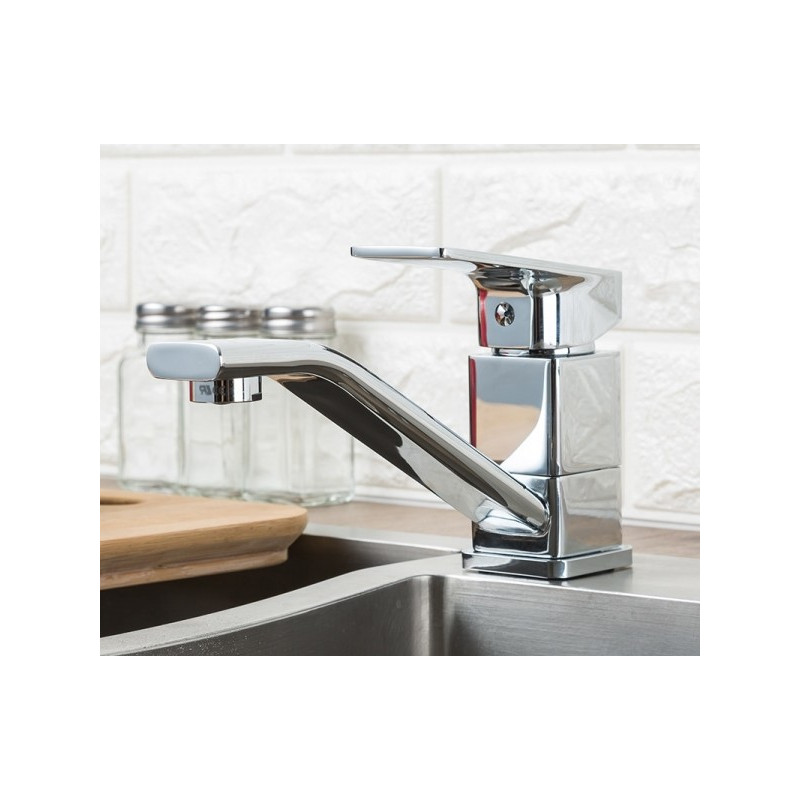 Смеситель Frap F4946 хром на мойке