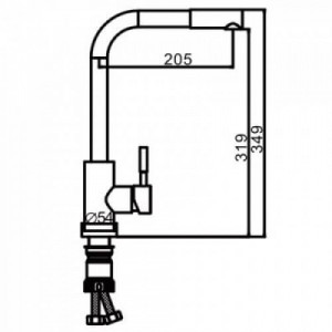 Смеситель Frap F60899 сатин размеры