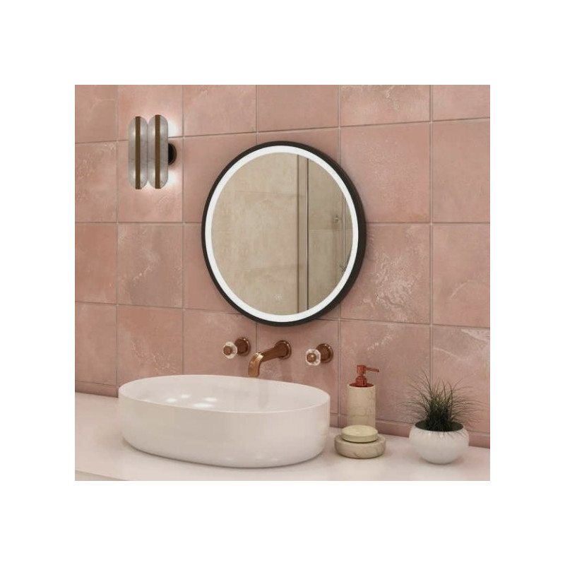 Зеркало Континент Мун 60x60 Black в интерьере