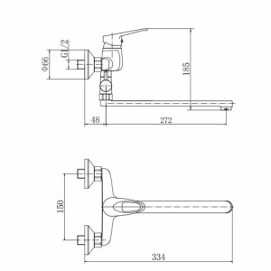 Смеситель Fashun A2113 хром размеры