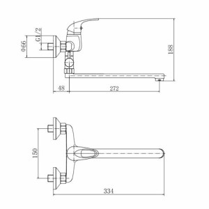 Смеситель Fashun A2115 хром
