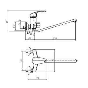 Смеситель Fashun A2205 хром размеры