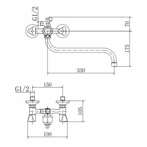 Смеситель Fashun A2211 хром размеры
